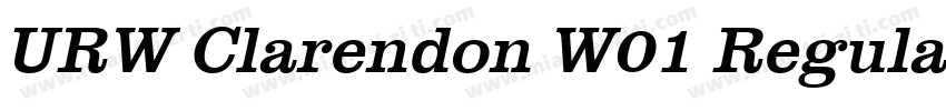 URW Clarendon W01 Regular字体转换